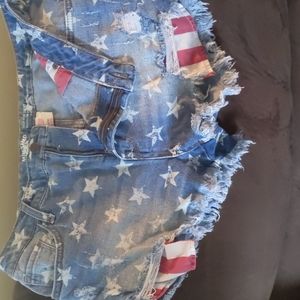 Stars and Stripes cut off shorts